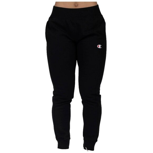 Champion Women Reverse Weave Joggers Running Fleece Black - Picture 1 of 10